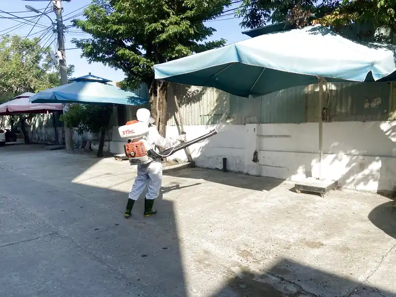 Phun thuốc diệt ruồi cho trang trại
